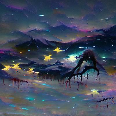 Sinister Starry Sky Digital Painting