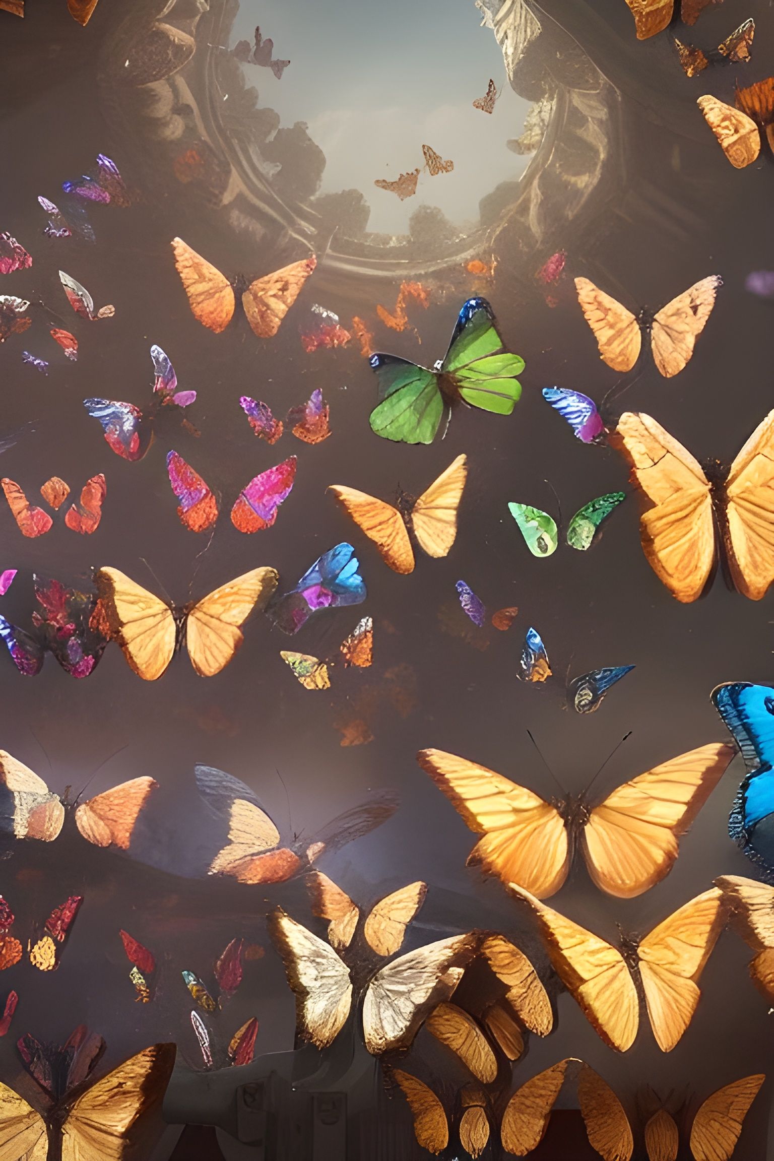 Butterfly Gathering in Fantasycore Style
