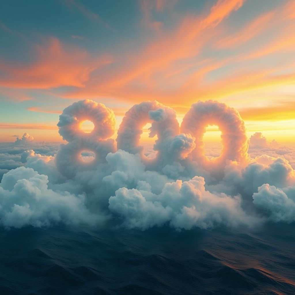 Double Exposure Number 800 with Cloud and Ocean