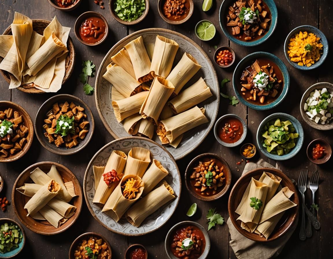 Tamales Food Photography with Mexican Flavors
