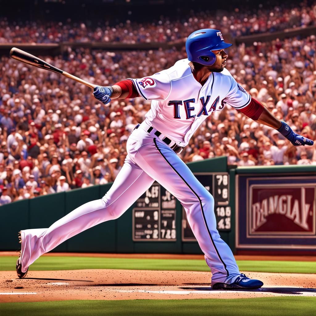 Texas Rangers vs Diamondbacks Hyperrealistic Concept Art