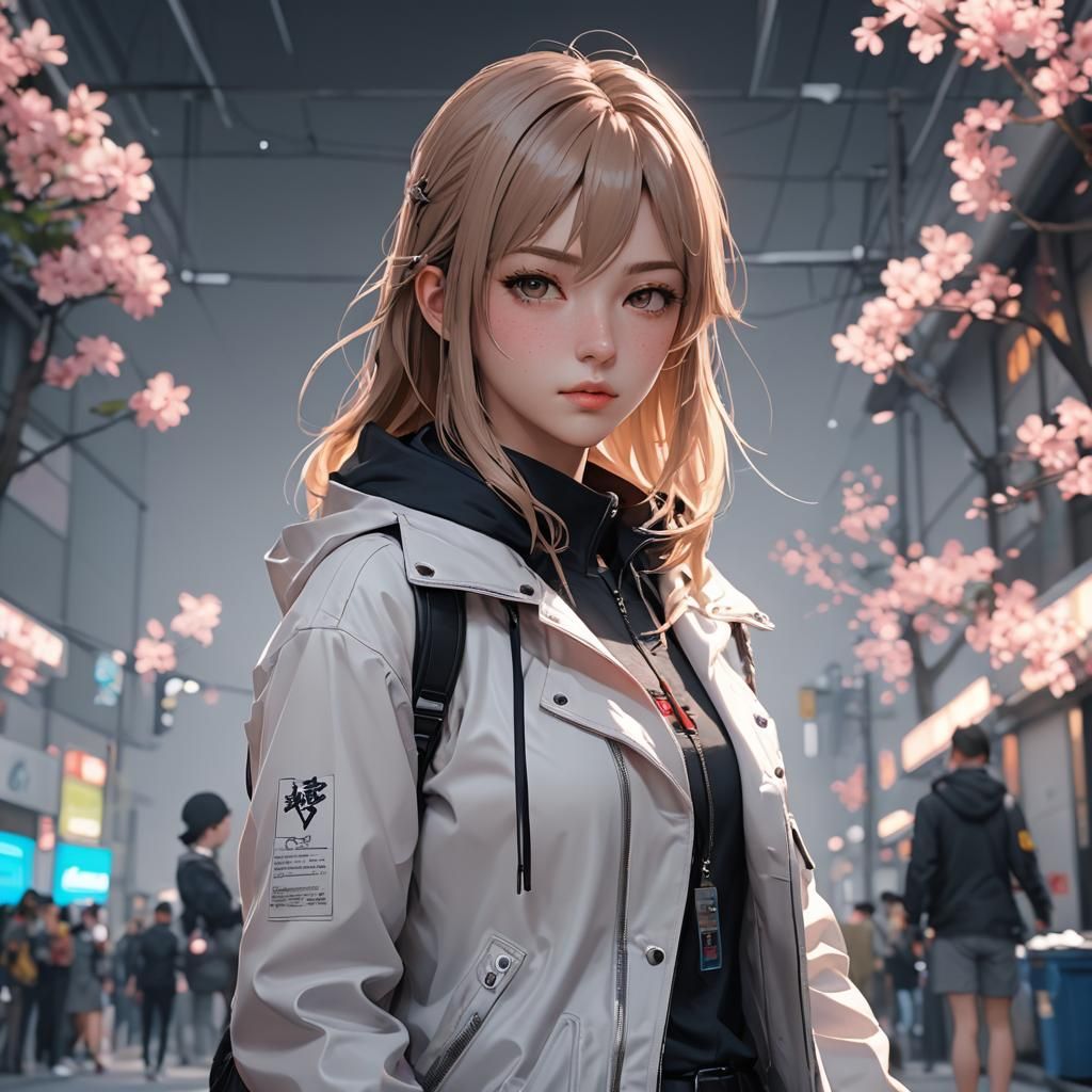 Anime Girl Concept Art in 8k Resolution
