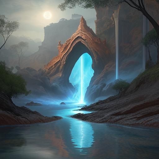 Elemental Harmony in Detailed Matte Painting