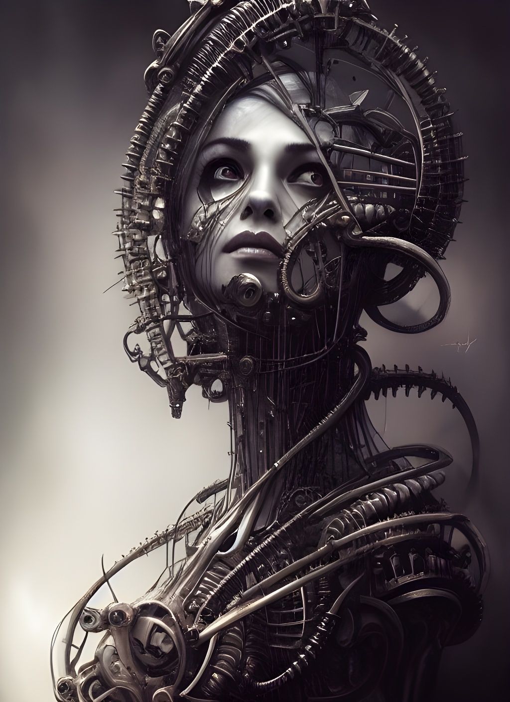 Biomechanical Goddess in Artgerm Style