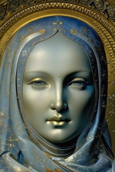 Frozen Portrait in Expressive Renaissance Style