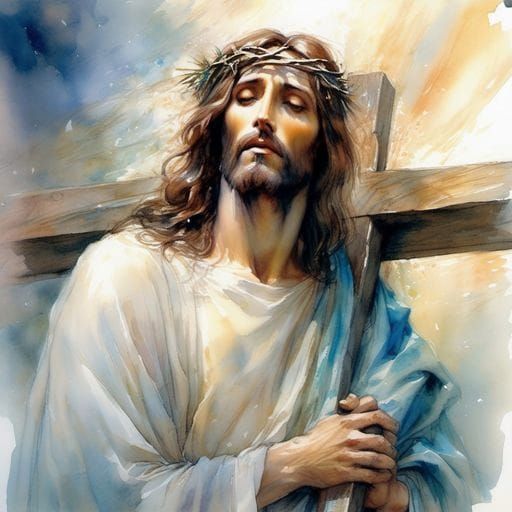 Stylized Digital Rendering of an Ornate Cross