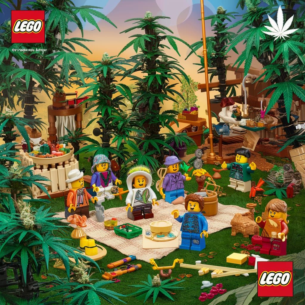 Cannabis-Themed LEGO Set: A Vibrant Advertisement