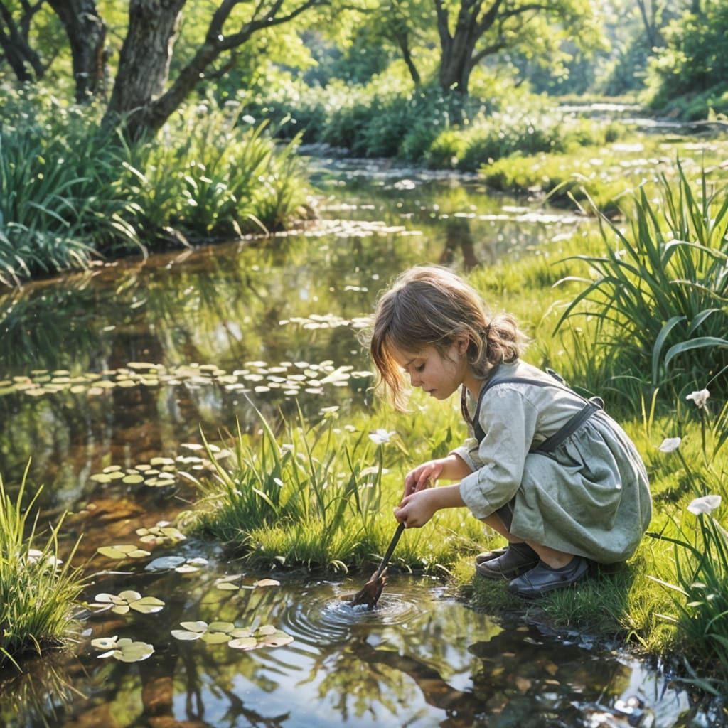 Playing in the water