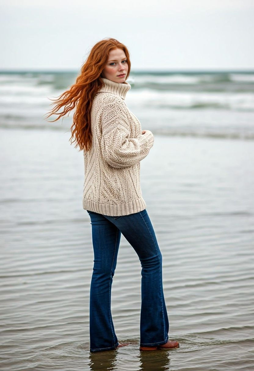 A Scandinavian Woman Contemplates on a Cool Spring Morning