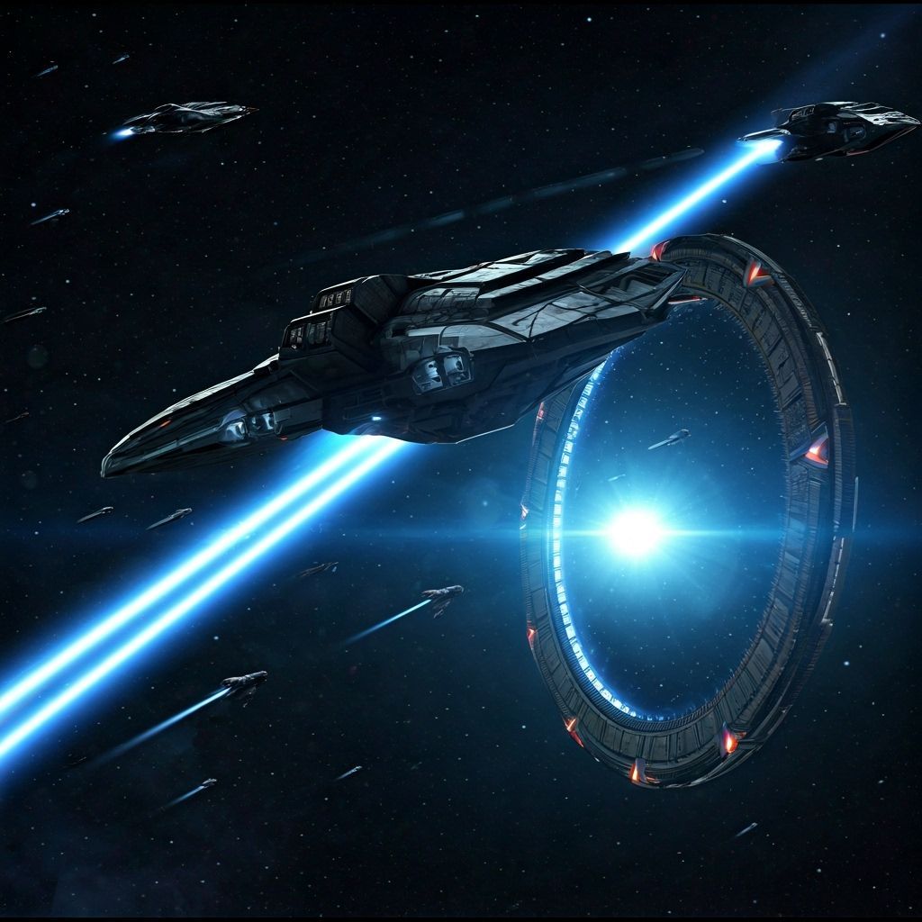 Spaceship Cloaks and Dials Stargate Under Fire