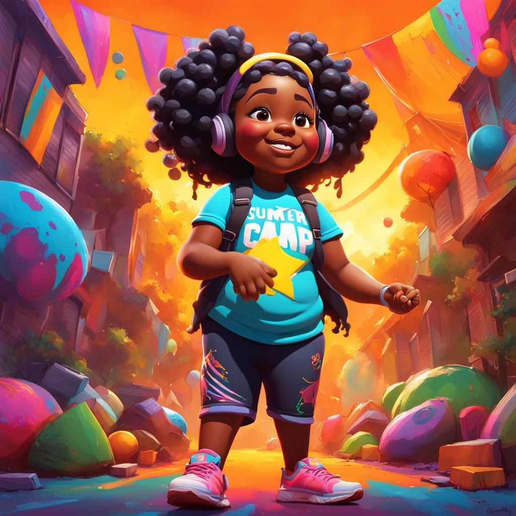 Dancing Lessons: Graffiti Art of Girl at Camp