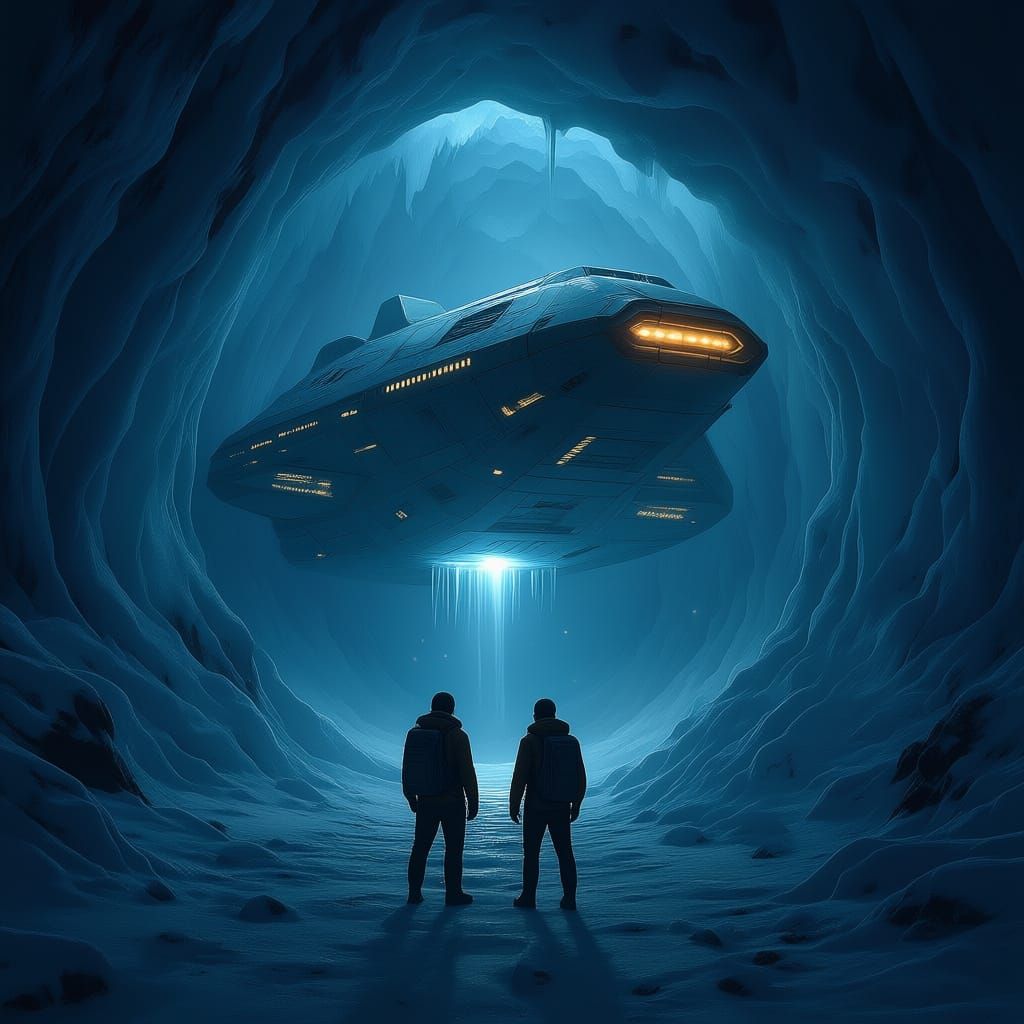 Brothers Discover Starship Inside Icy Norwegian Mountain Cav...