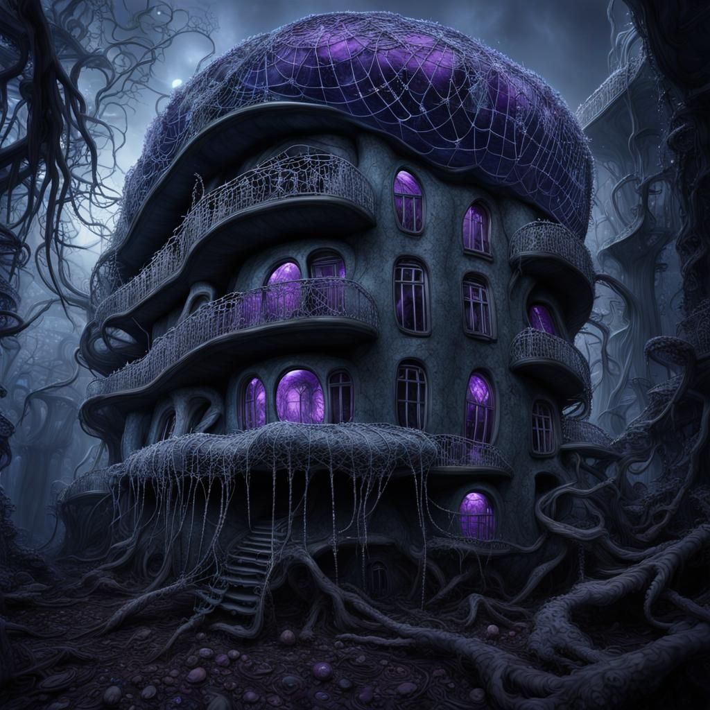 The Drow house would be stylized similar to the elves from lord of the rings, but underground.  The compound is roughly ...