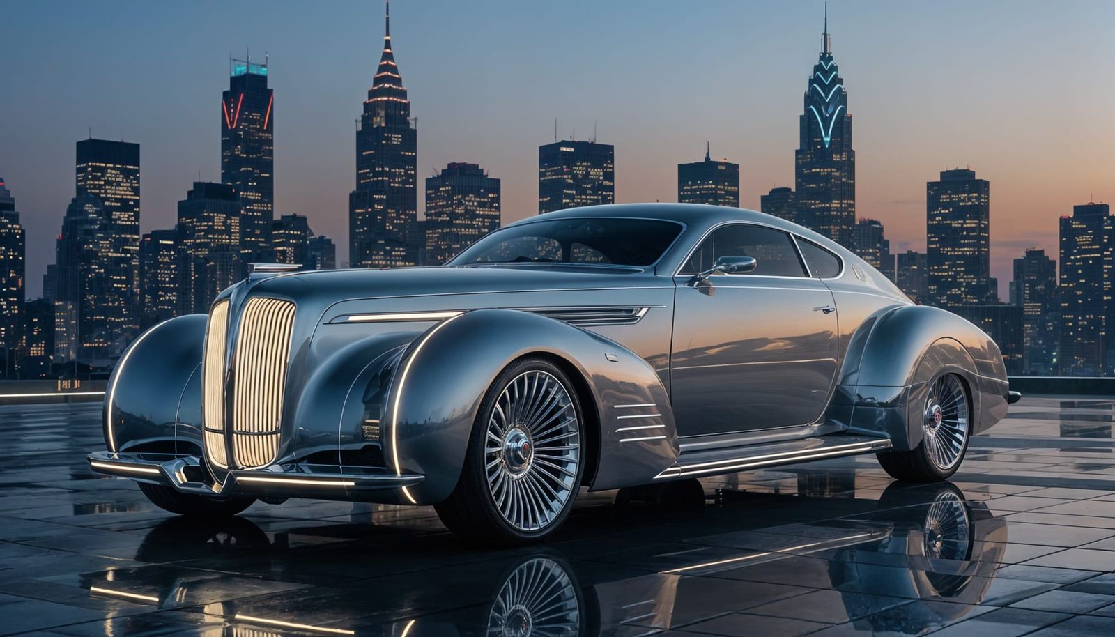 Neo-Art Deco Chrysler Electric Grand Tourer