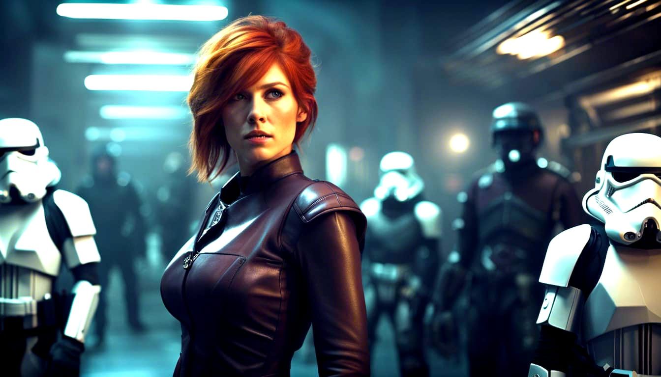 Gemma Arterton as Sci-Fi Warrior with Lightsaber