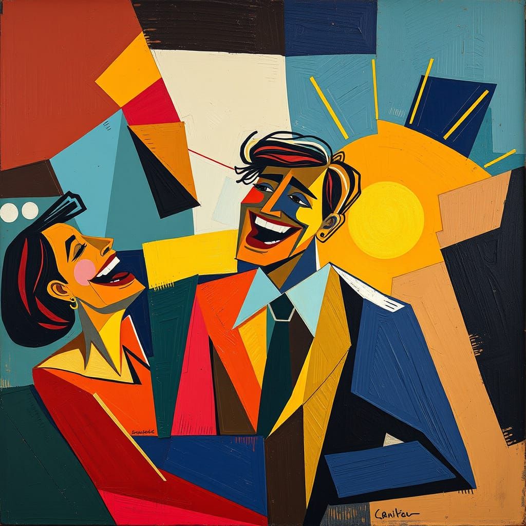 Joyful Company's Momentary Confusion as Hilarity Emerges