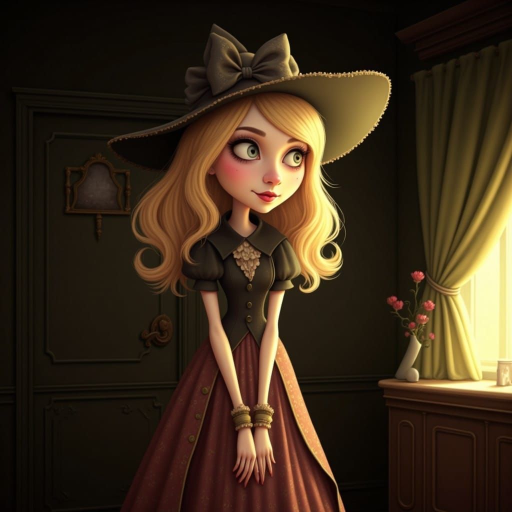 Quirky Dolly Parton Singer Character