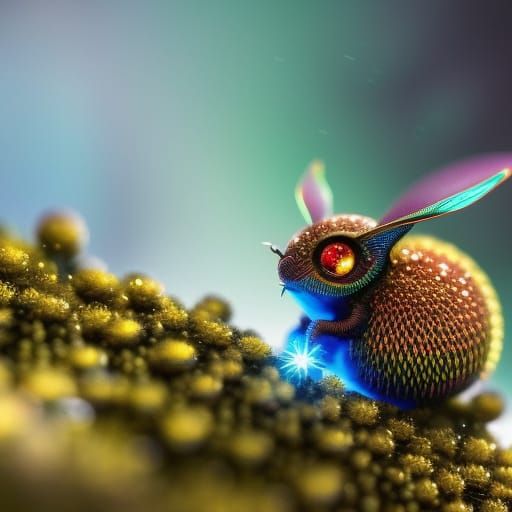 Fantastical Quantum Creature Macro Photograph