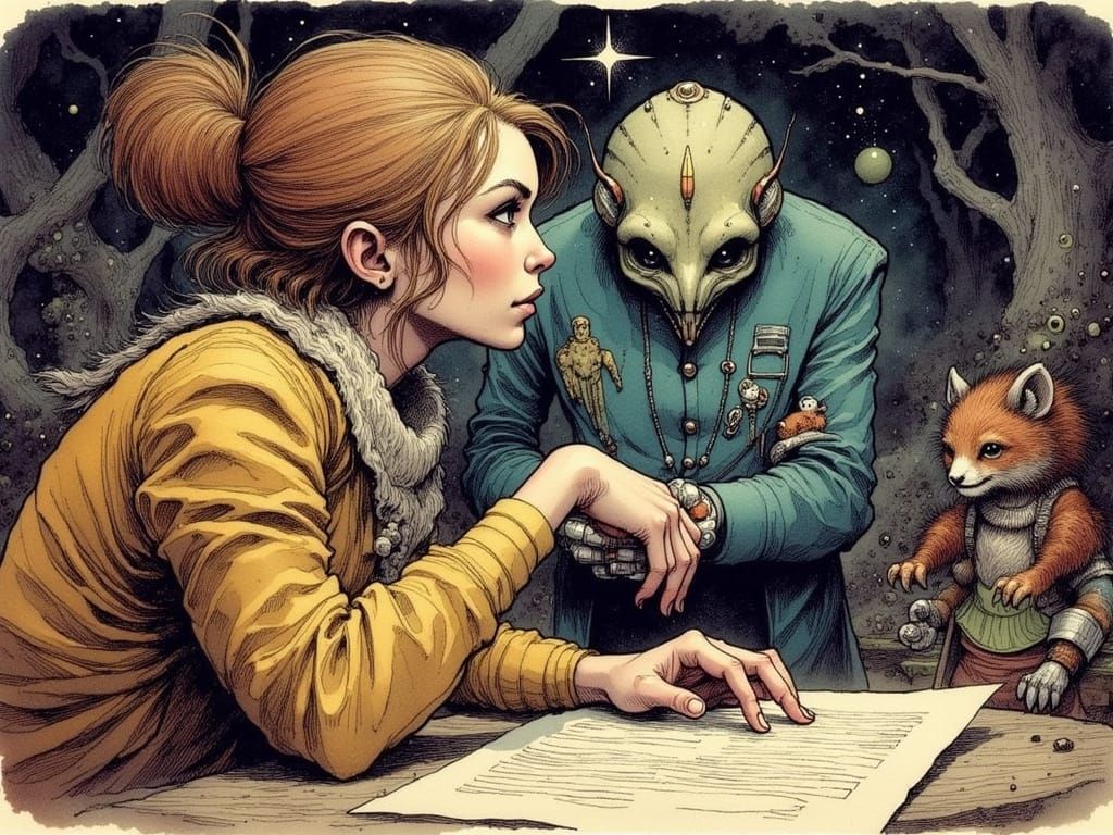 Fanciful Sci-Fi Time Travel Concept Art