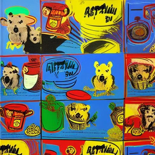 Super Rat: Pop Art Superhero Reduces Food Prices