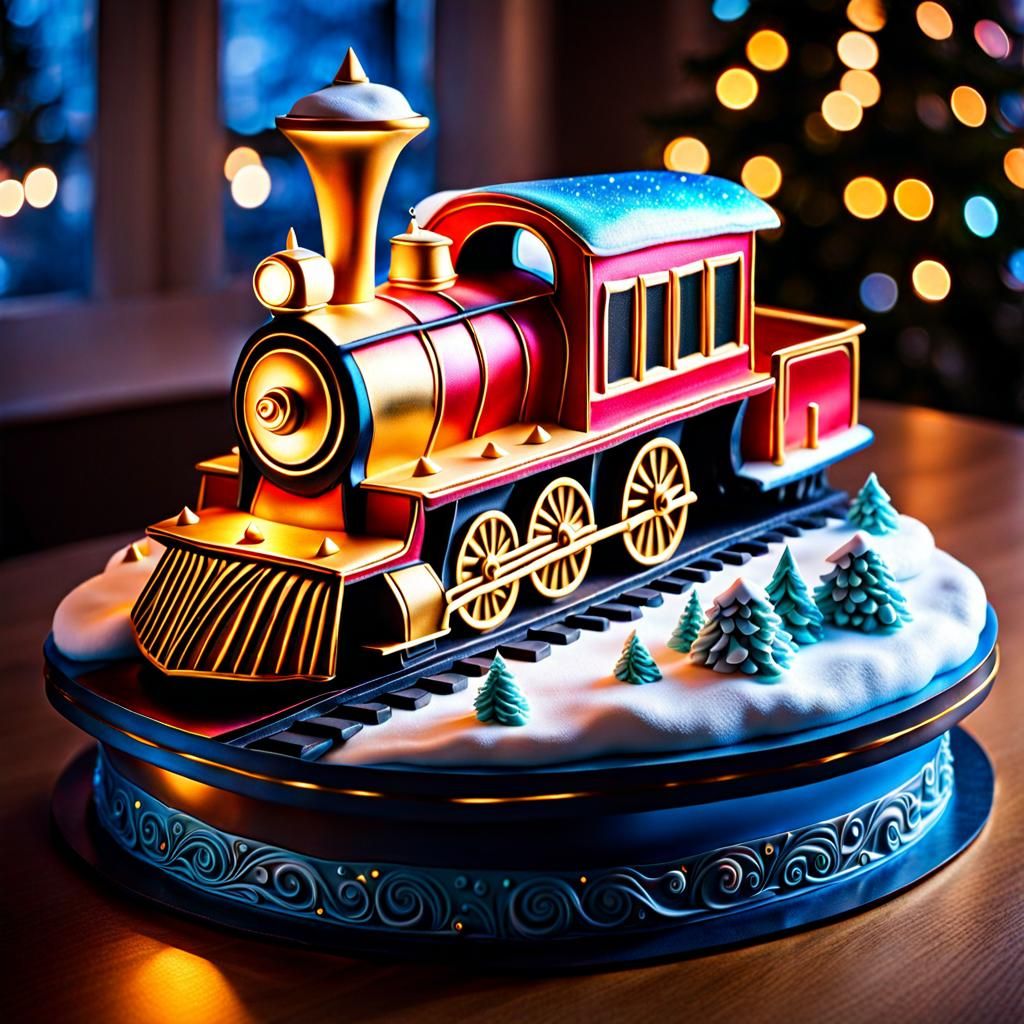 Polar Express Cake