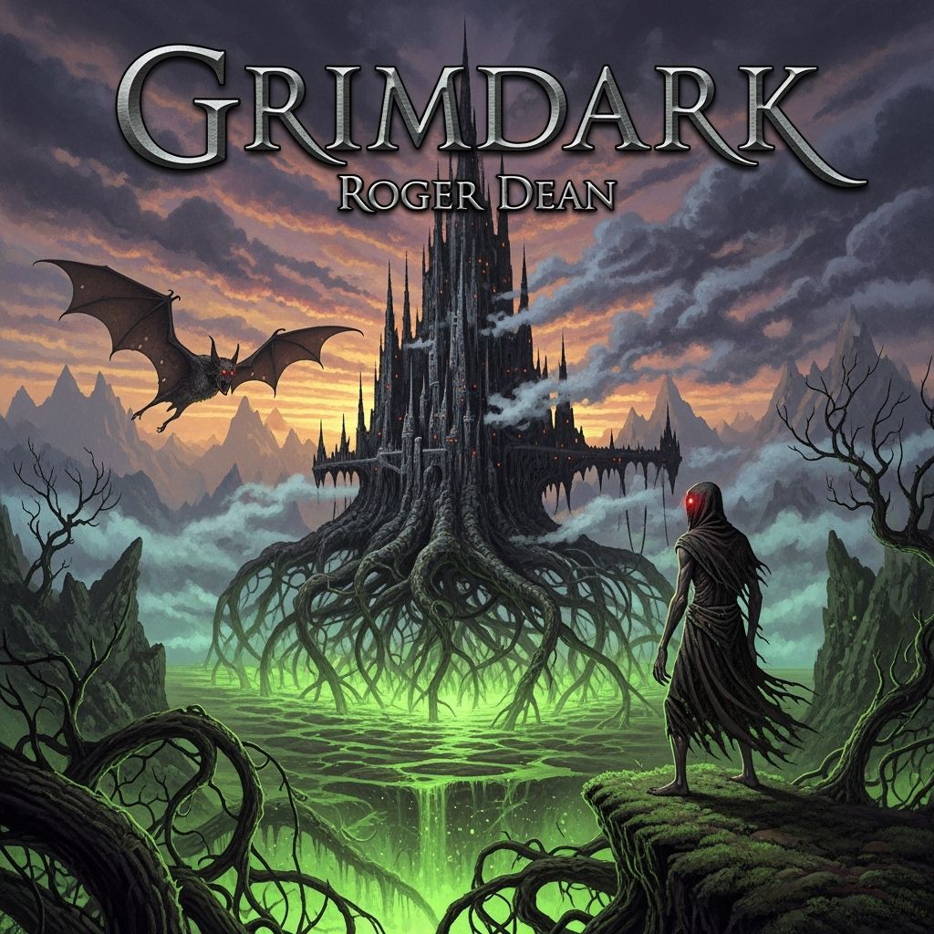 Grimdark Landscape in Roger Dean Style