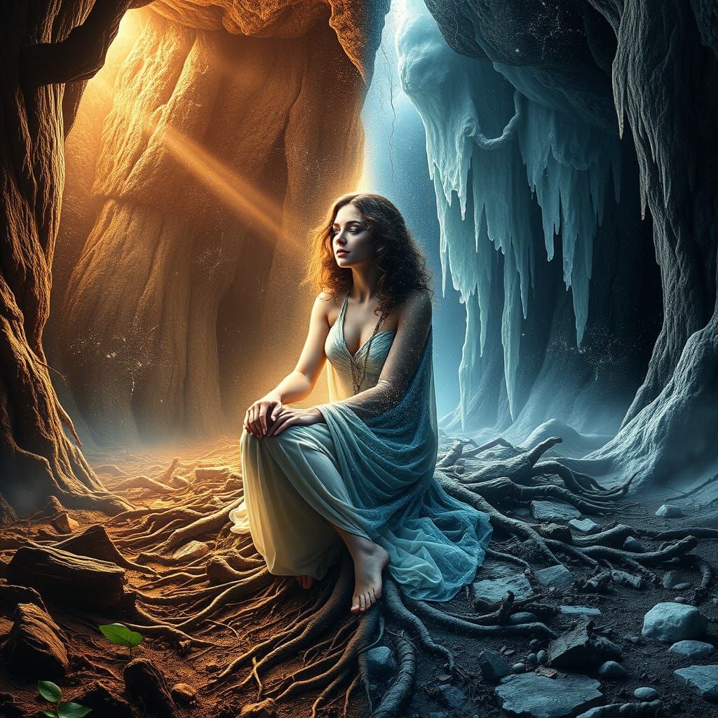 Persephone's Journey from Winter's Chilling Grip to Spring's...