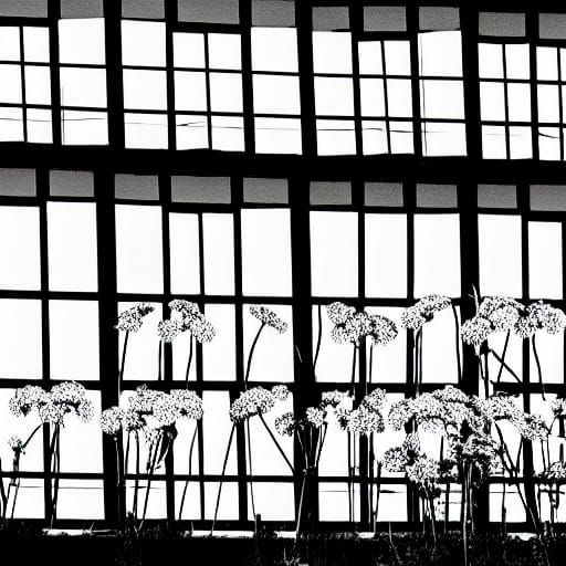 Glowing Windows Light Up Monochrome Town