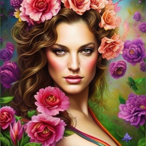 Kelly Brook as Fairy in Hyper-Realistic Portrait