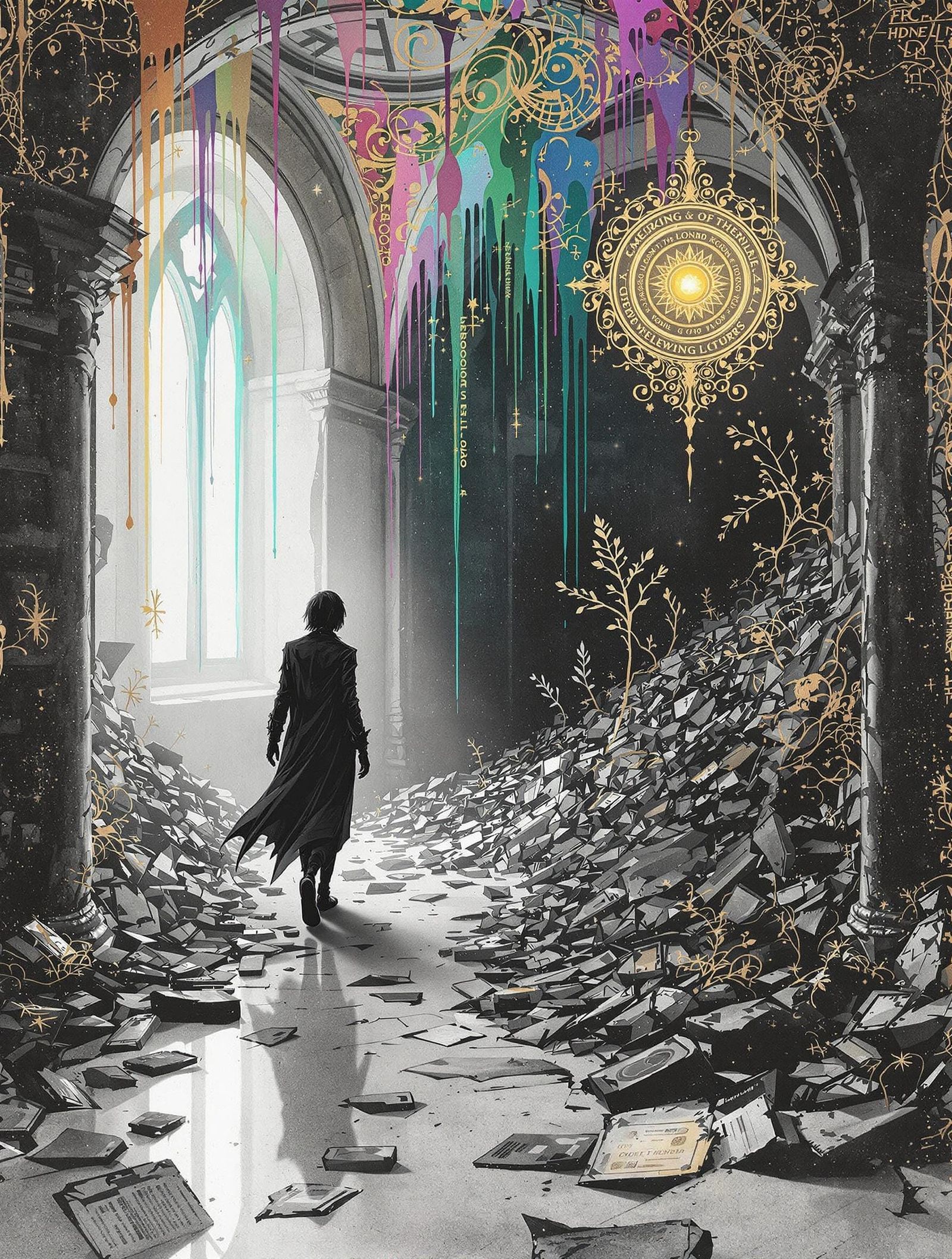 Surreal Monochromatic Study of Memory and Loss