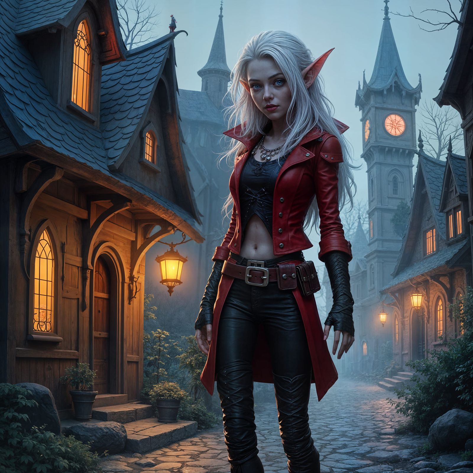 Elf in Leather Roams Spooky Twilight Town