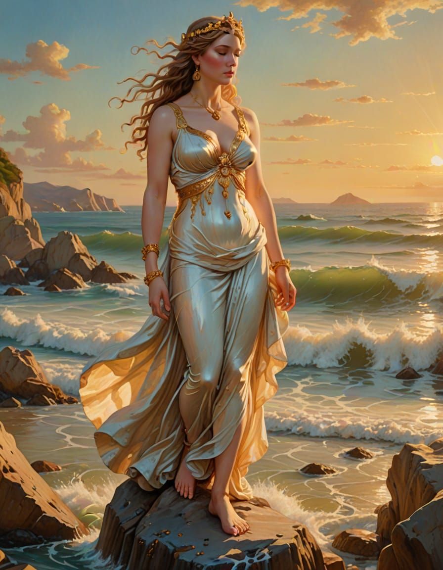 Aphrodite Rising from the Sea Foam