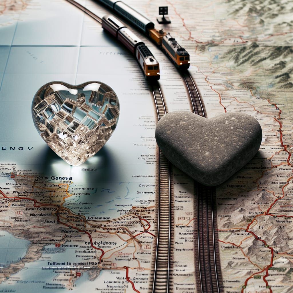 Glass Heart and Stone Heart Map