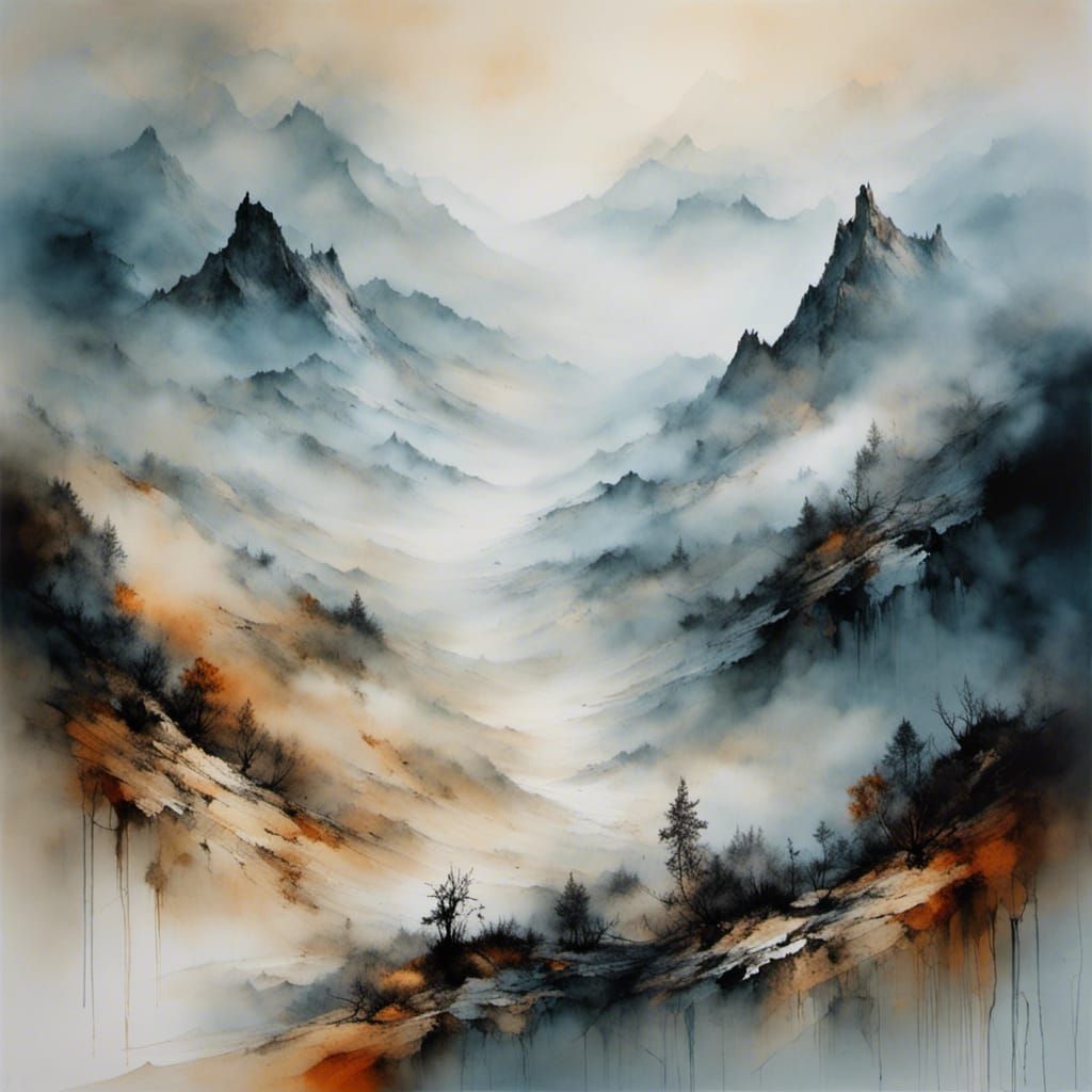 Misty Mountain Landscape: Serene Natural Beauty