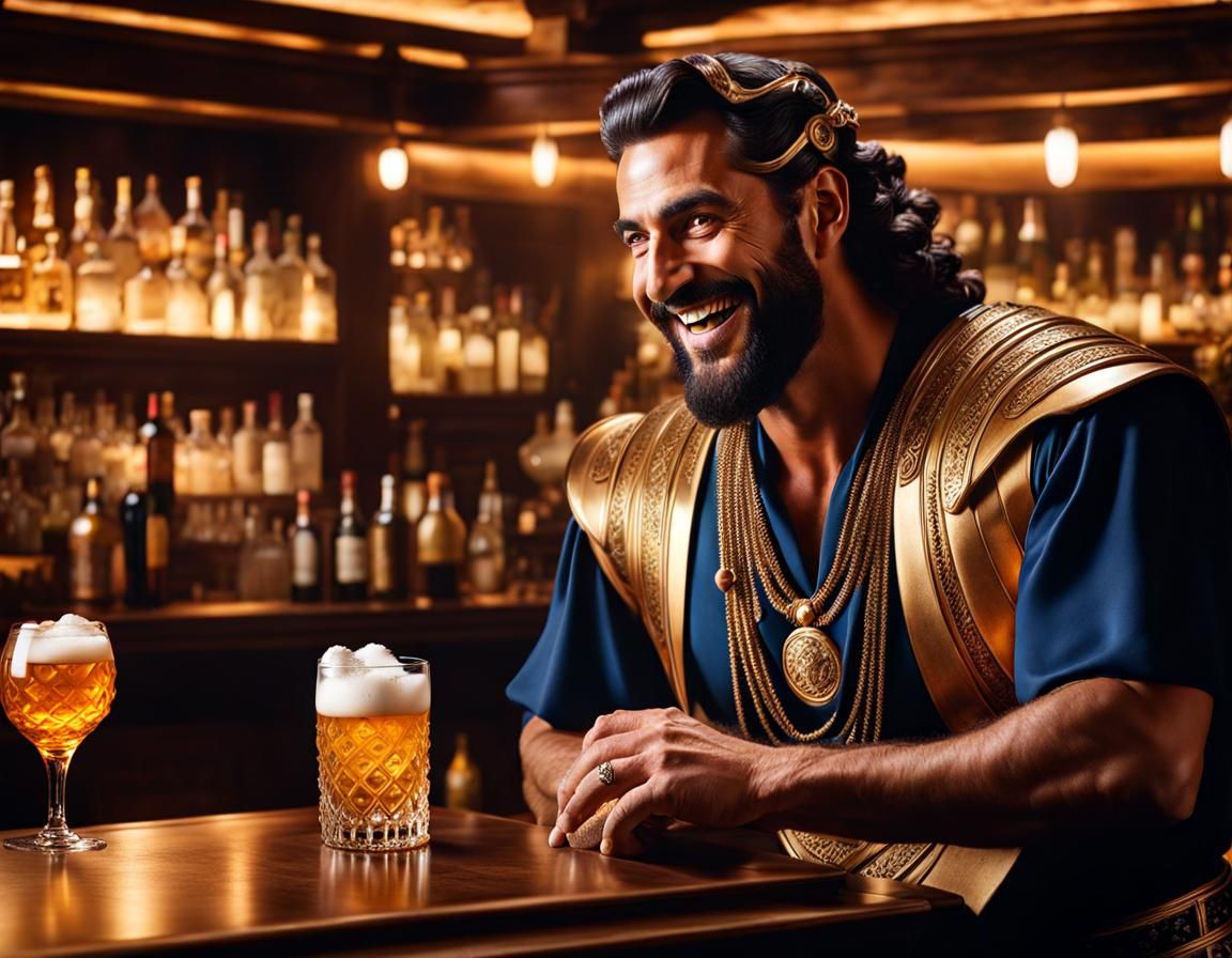 Dionysus, Bartender of Mount Olympus (Version 4)