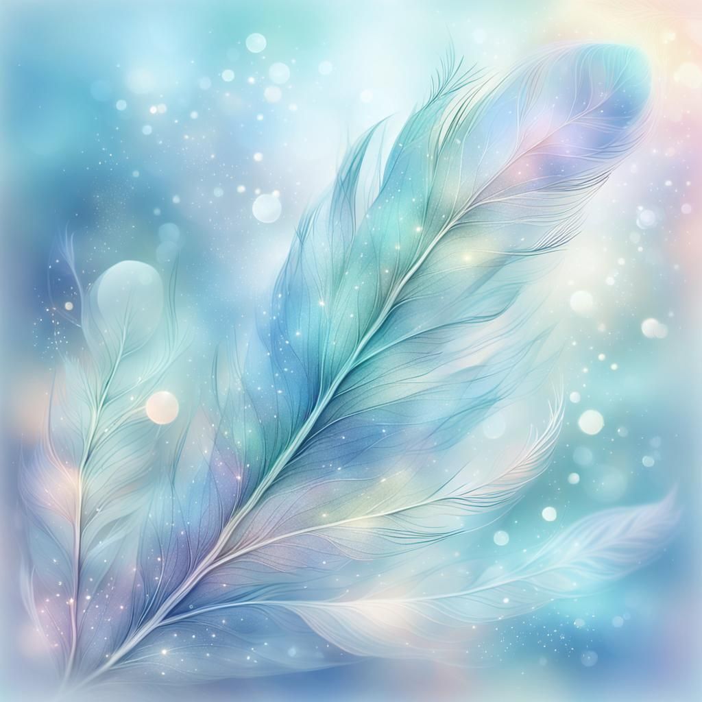 Sparkle Blue Background in Pastel Digital Art