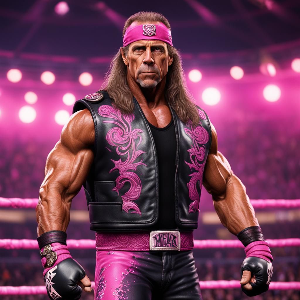 Shawn Michaels in Bret Hart Gear