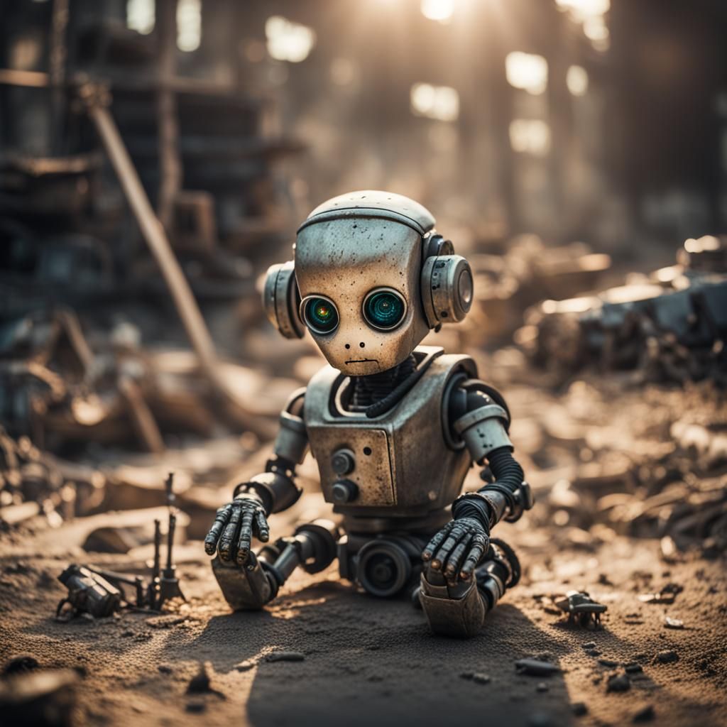 Robot Rescues Last Newborn in Apocalyptic World