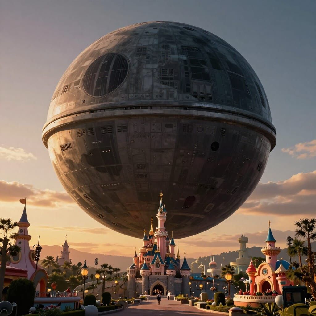 Death Star Looms Over Disneyland in Cinematic Concept Art