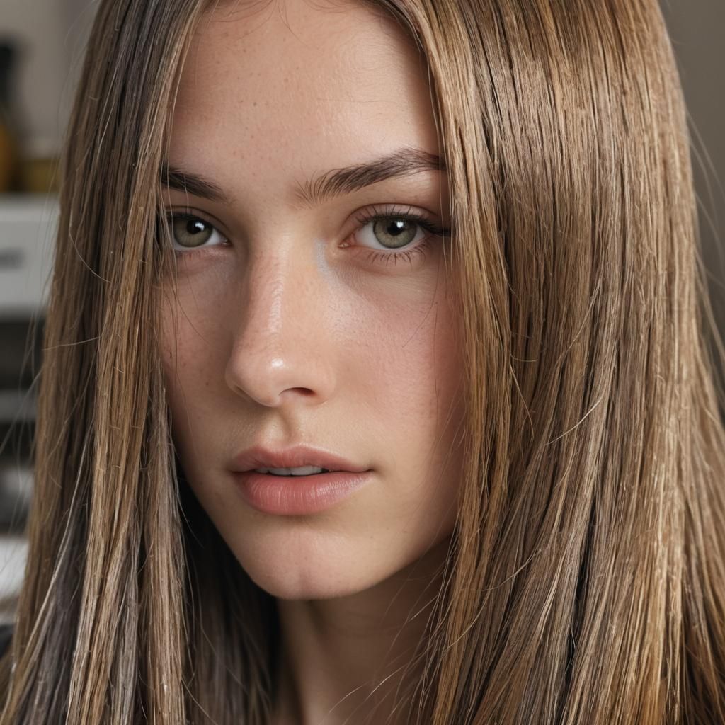 Super close beautiful young lady