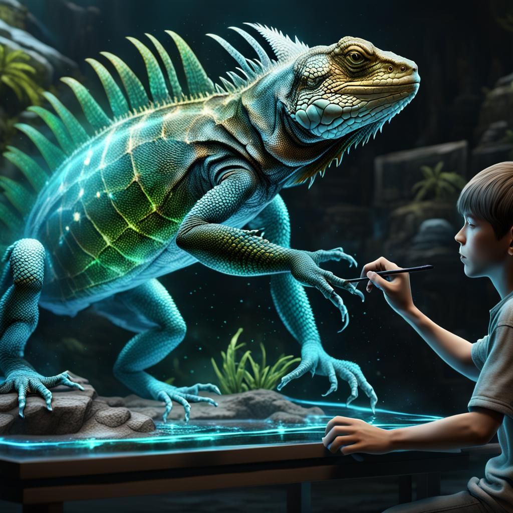 Iguana Hologram