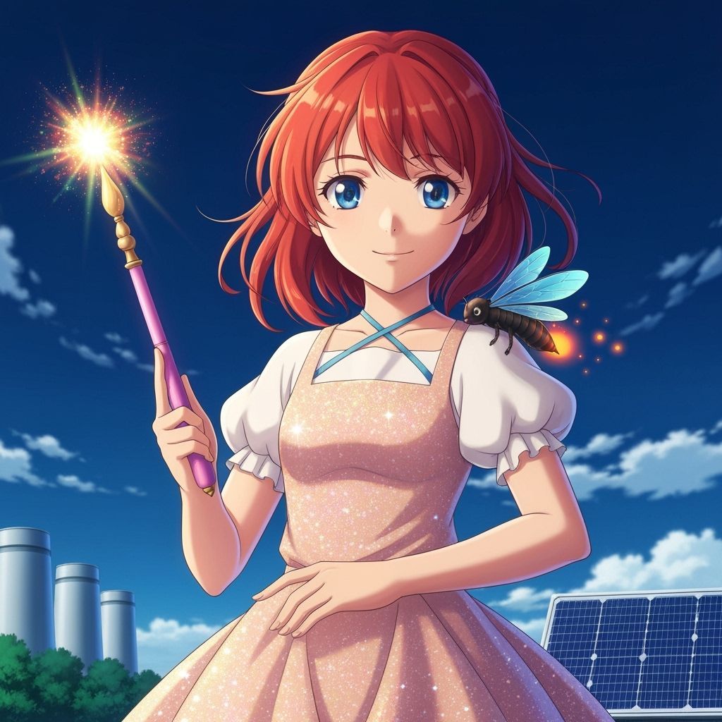 Magical Girl Defends Solar Plant With Light Magic