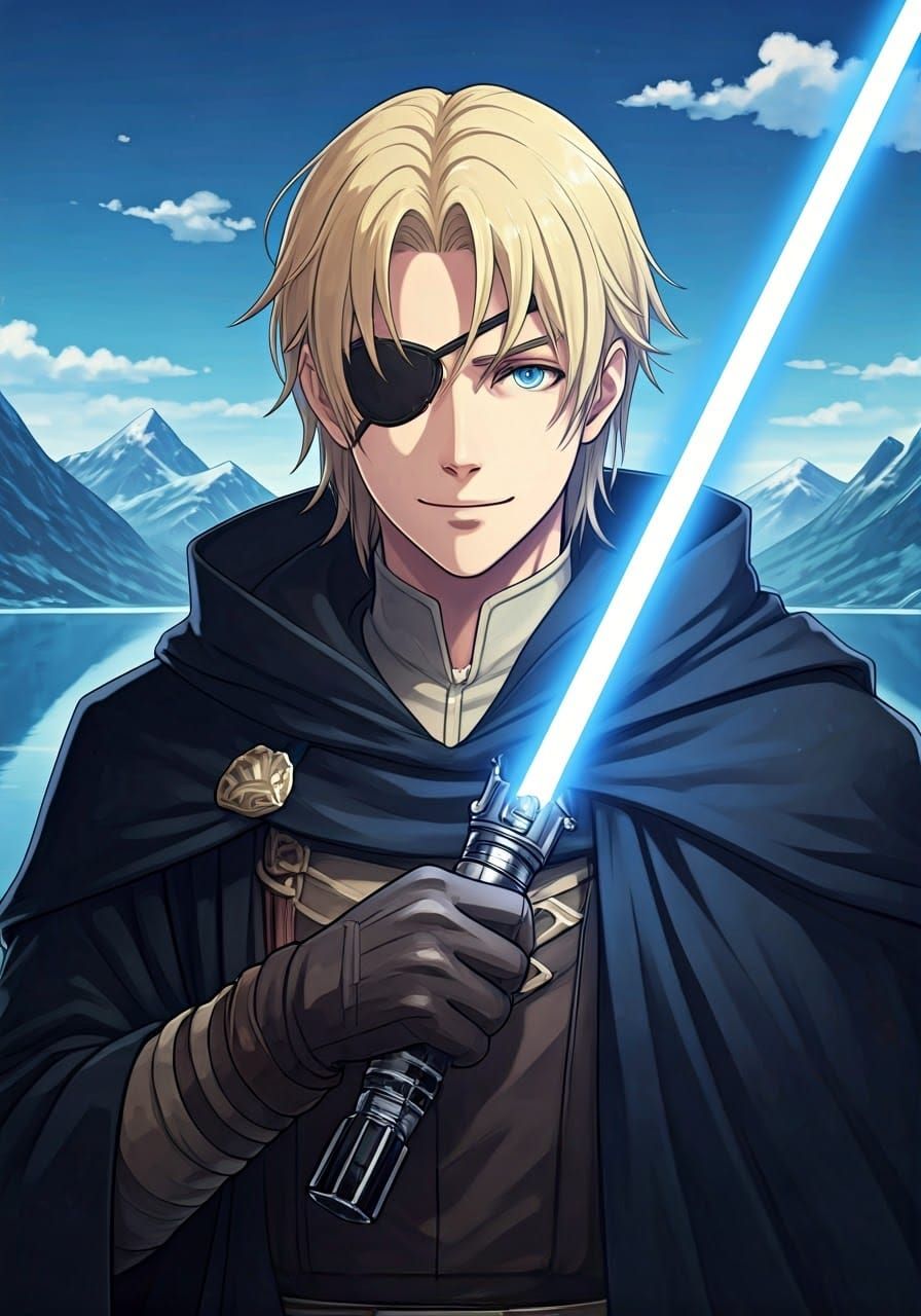 Dimitri from Fire Emblem as Jedi in Anime Style