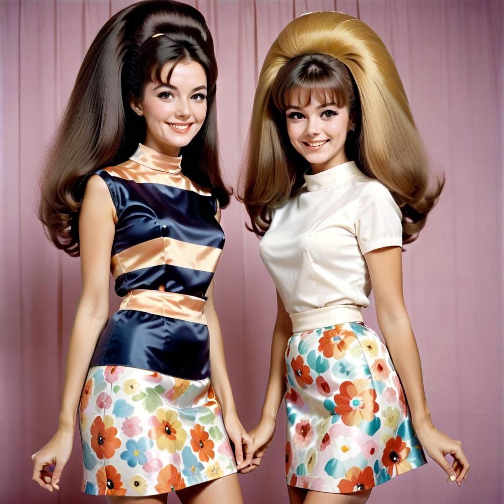 Beautiful 1960s women with big hairdos