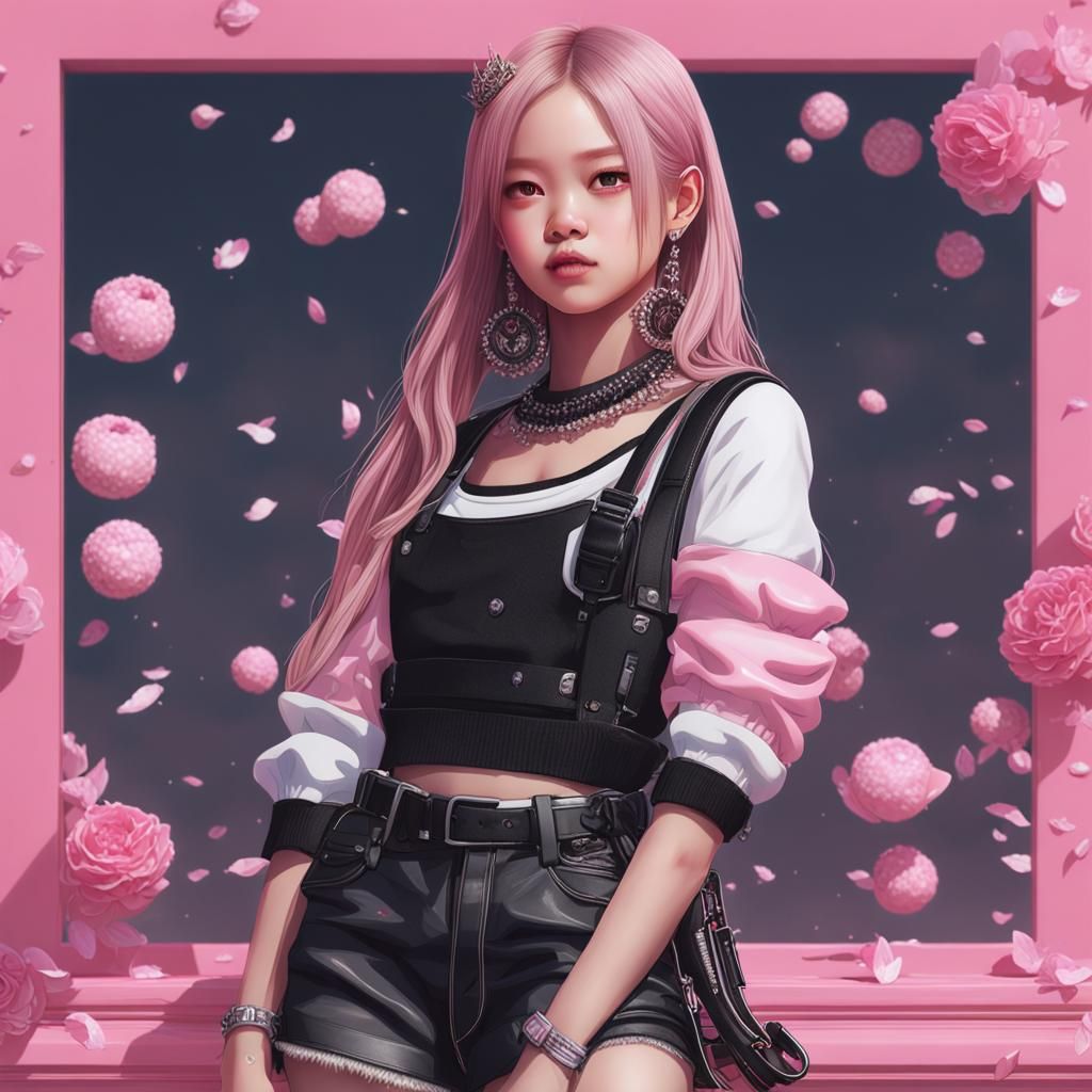 Jennie of BLACKPINK in 3D Anime Art