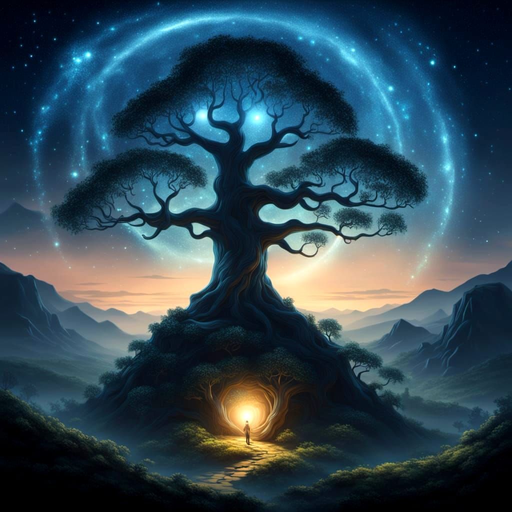 Mysterious Ancient Tree Radiates Enigmatic Wisdom