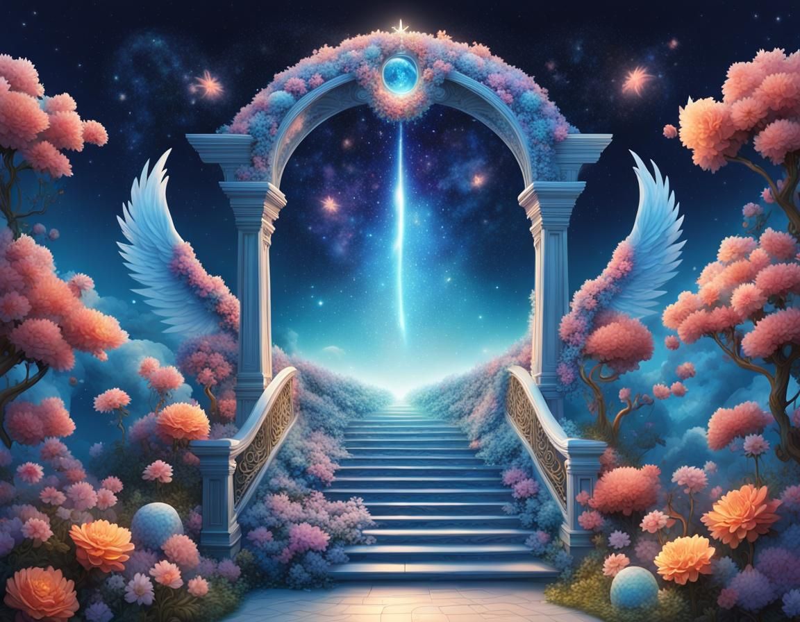 Crystal Crescent Gate to a Surreal Planet
