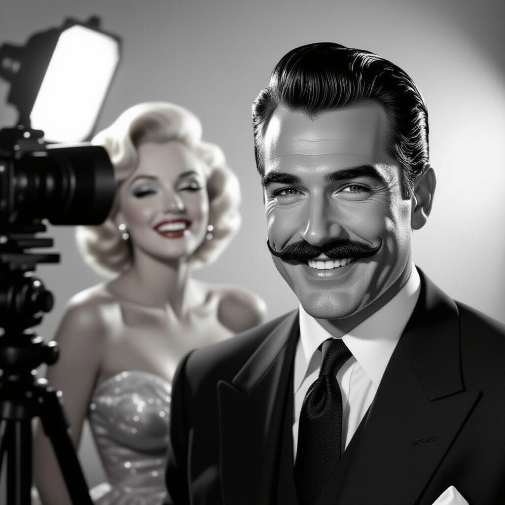 Classic Hollywood Portrait in High Resolution