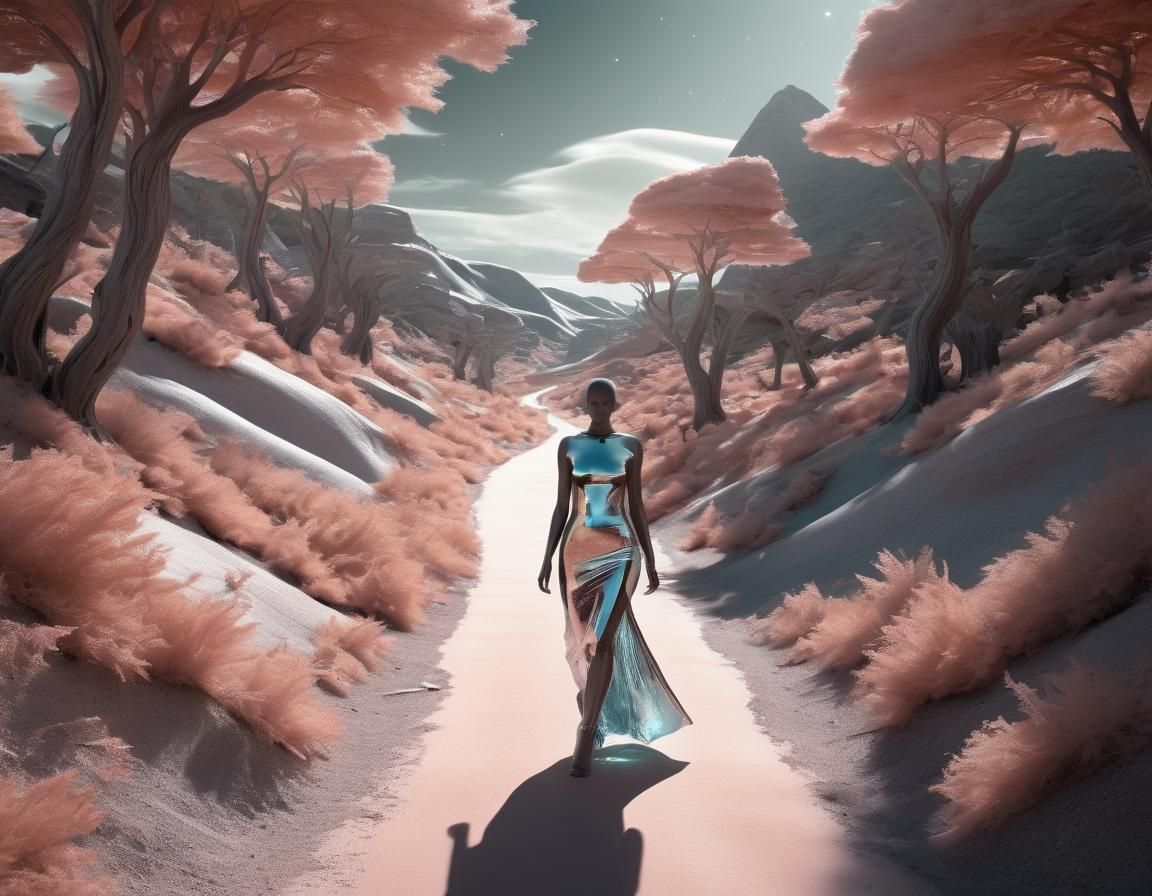 Ethereal Creatures Journey on Radiant Sci-Fi Path