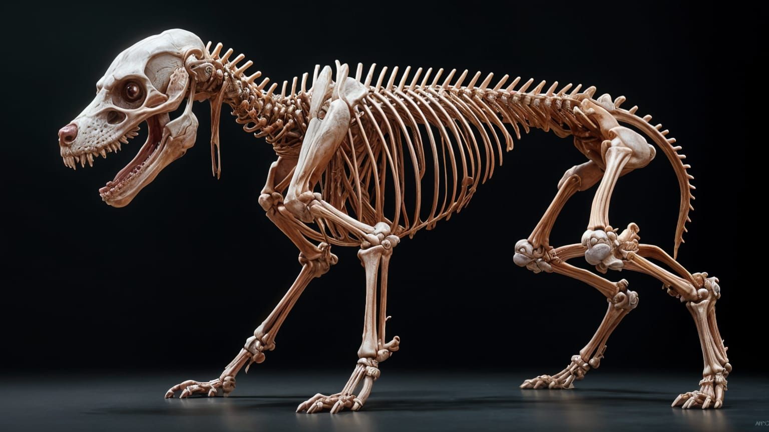 Intricate Fantasy Skeleton in Vivid Color and Detail